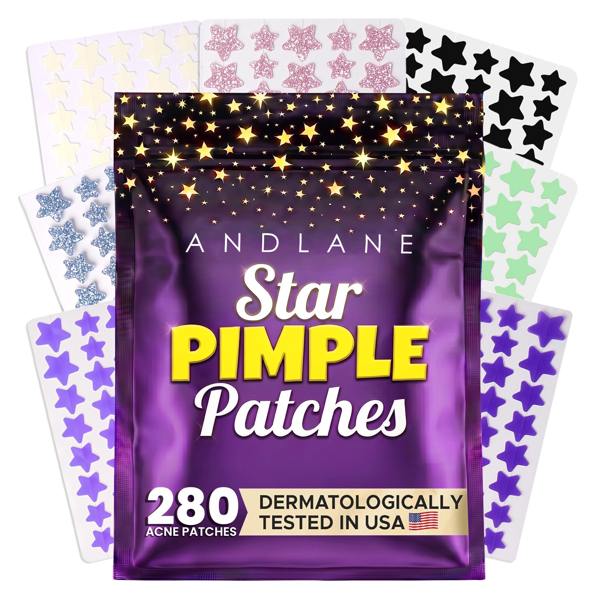 280Pcs Star Pimple Patches for Face - Cute Pimple Patches Stars Zit Sticker