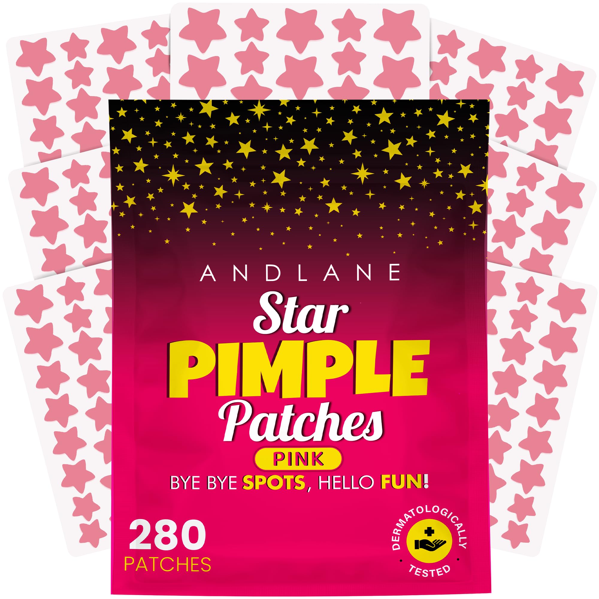 280Pcs Pink Star Pimple Patches for Face - Cute Pimple Patches Stars