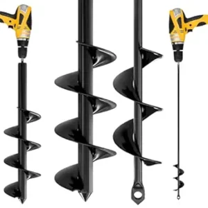 3 Pack Auger Drill Bit for Planting with Extension