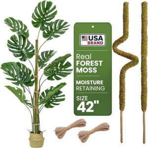 2 Pack 42'' Bendable Real Moss Pole