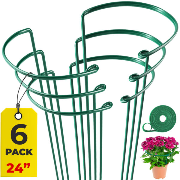 6 Pack Plant Support Stakes 24"